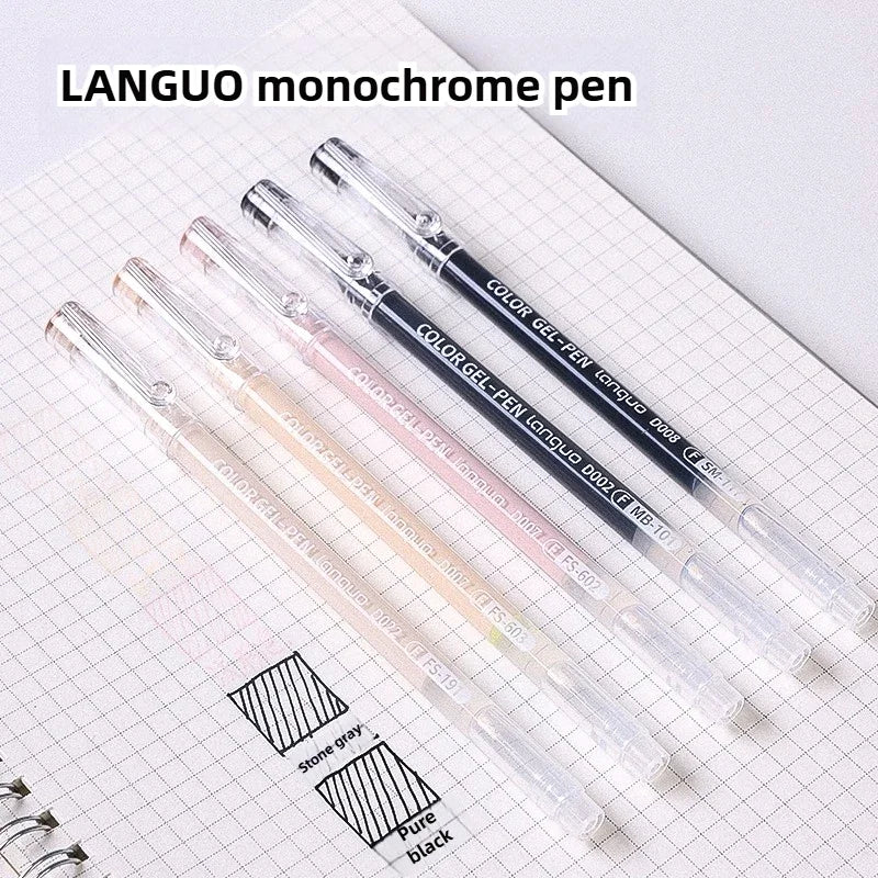 LANGUO Artistic Overlayable Skin Color Gel Pens High-Capacity Journaling for Drawing Replacement School Supplies Stationery
