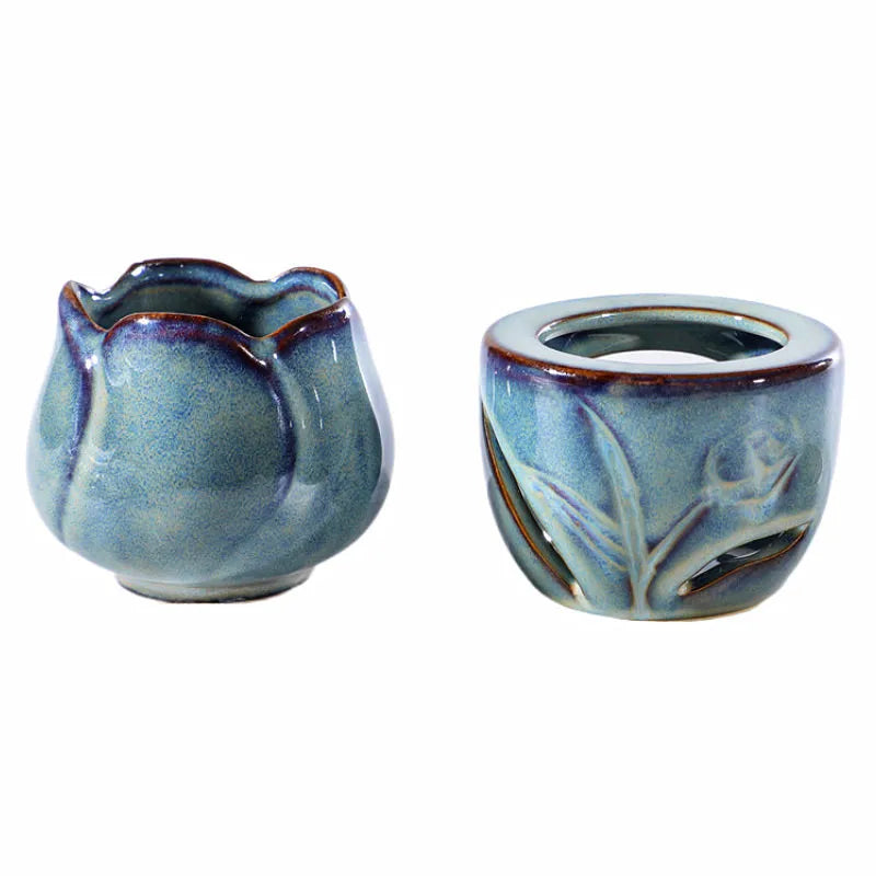 Tulip Ceramic Essential Oil Incense Burner Candle Oil Incense Burner Home Fragrance Accessories home decorations