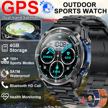 New Offline Map Built-in GPS Smart Watches Sports 5ATM 30M Waterproof 4GB Memory Bluetooth Call Swim Smart Bracelet For Man 2025