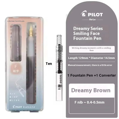 PILOT Fountain Pen Lightweight Barrel SMILEY Cute Panda Nib/Cap Practice Pen Business School Journaling Gift Japanese Stationery