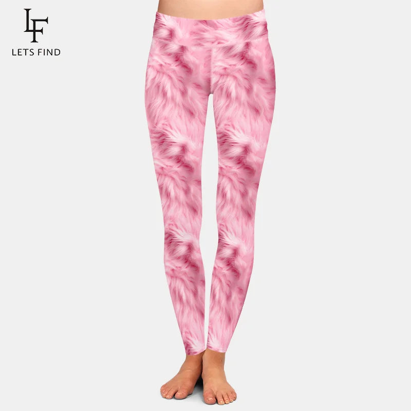 New High Waist Flower Printed Women's Leggings Sports Tight Pants High Quality High Elasticity Slim Fit Tight Pants