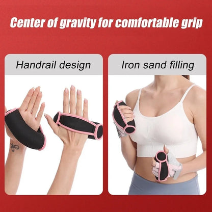 1 Pair Durable Unisex Design Hand Weights Set Weight Gain Soft Sand Soft Dumbbells Breathable Non-Slip Weighted Sandbag Running