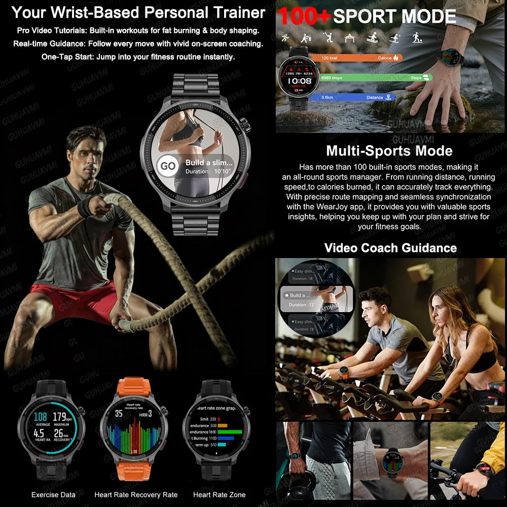 New Outdoor Adventure Tactical Smart Watch Built-in GPS Offline Map 4GB RAM Compass Altimeter Men Fitness Exercise Smart Bracele