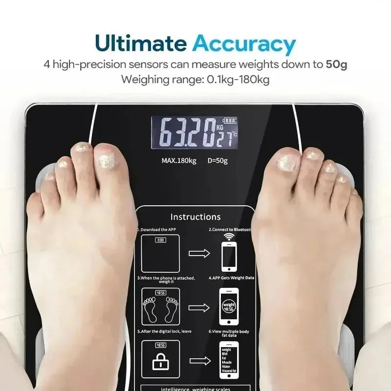 Intelligent body fat scale Weight loss special electronic scale Weight scale Household accurate small body scale Weight