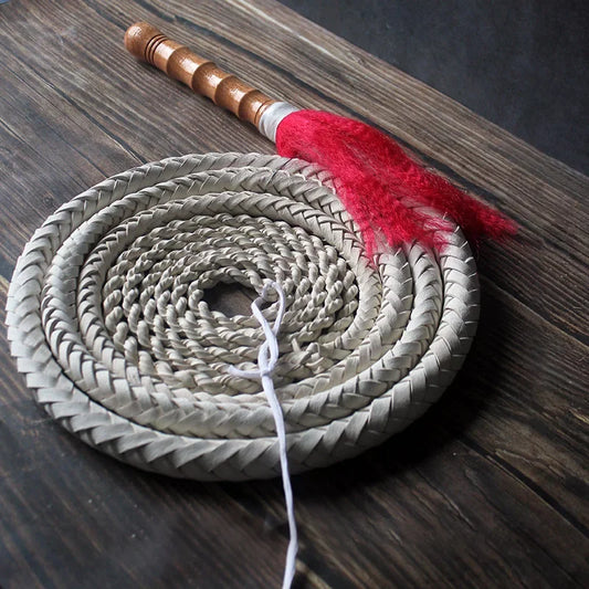 Martial Arts Leather Whip 1/1.5/2M Shepherd Whip Outdoor Fitness Tools Adult Physical Exercise Whip Horse Riding Toys