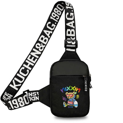 Chest Pack Fitness Yoga Outdoor Mini  Men Sports Running Bear Printing Series Fashion Chest Bag for Women for Men
