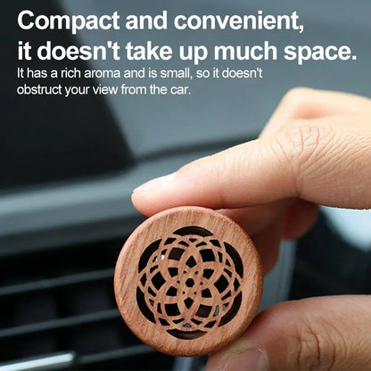 Wooden Car Air Freshener Vent Clip Aromatherapy Essential Oil Diffuser For Car Auto Interior Decor