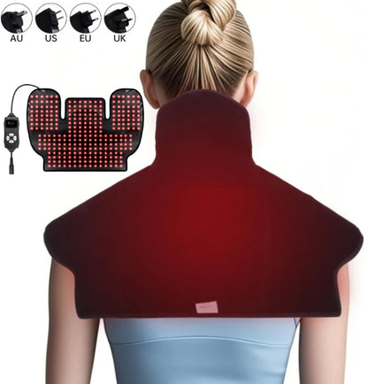 Red Infrared Light Neck Shoulder，Large Wearable Wrap Pad 660&850 nm Dual-chip LED Red Light Therapy Device for Muscle relaxatio