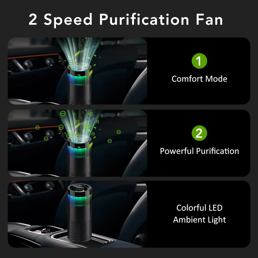 Mini Car Diffuser Purifier Essential Fragrance Aroma Air Aromatherapy Humidifier Freshener Perfume Oil Mounted Ionizer Generator