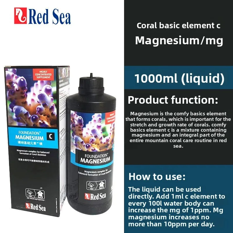 RedSea Coral Reef Essential Elements-Calcium Magnesium KH Strontium Iron Supplement for SPS/LPS-Aquarium Trace Minerals Additive