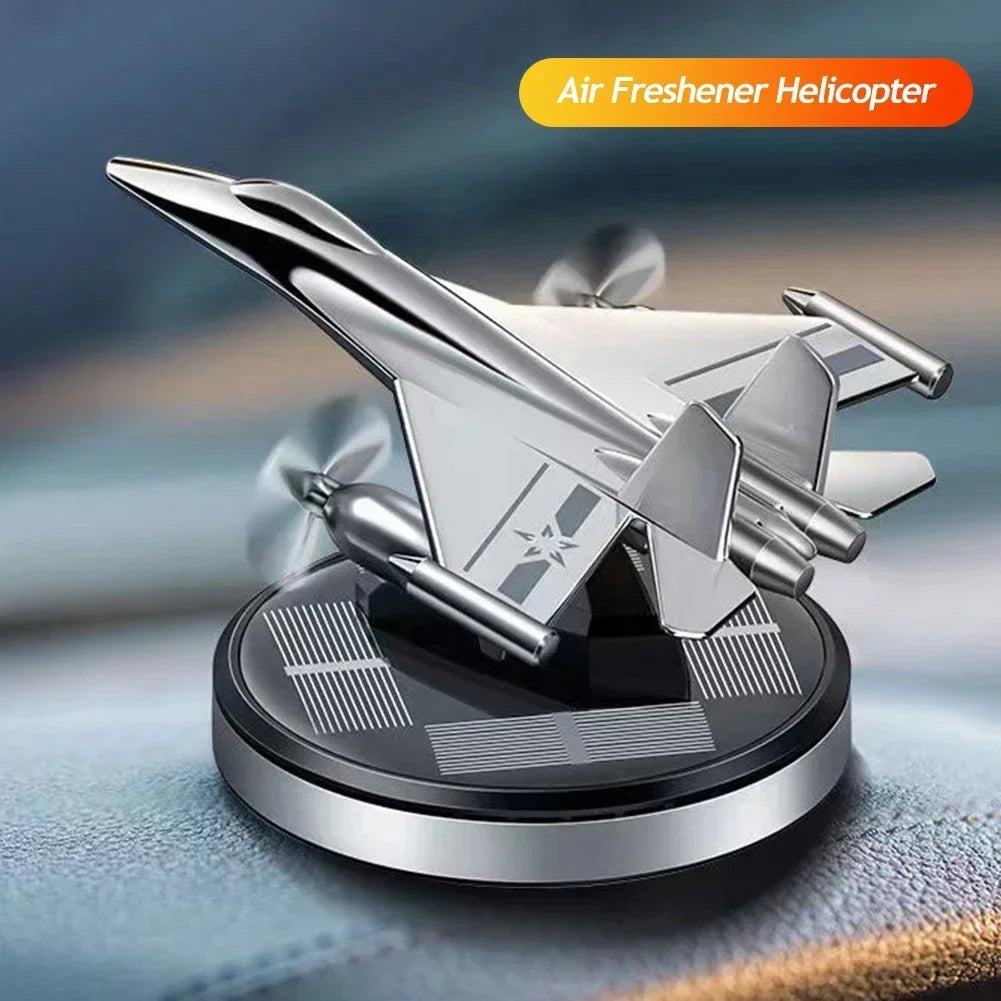 Solar car air freshener  aircraft rotating aromatherapy perfume car long lasting fragrance car interior decoration Accessories