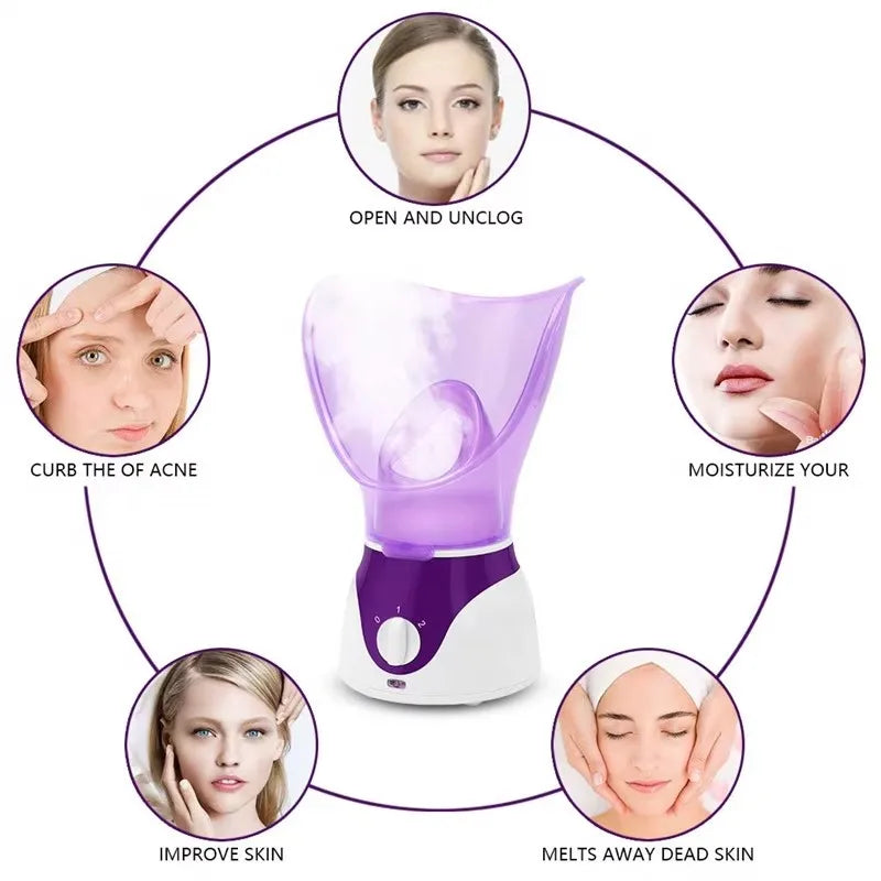 Nose Steam Inhaler Face Steamer Facial Heating Sprayer Portable Nasal Mist Humidifier Facial Steamer Face Care Skin Humidifier