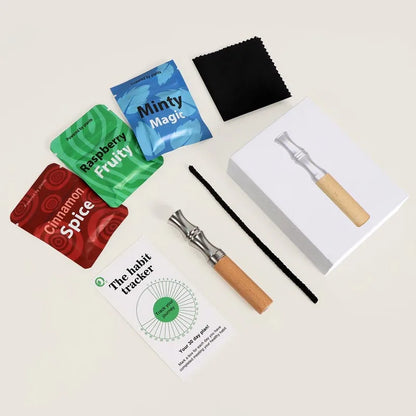 V5.0 Quit Smoking Inhaler Stick Healthy Stop Smoking Wood Craving Relief Smokeless Aromatherapy Air Inhaler Best Gift for Him