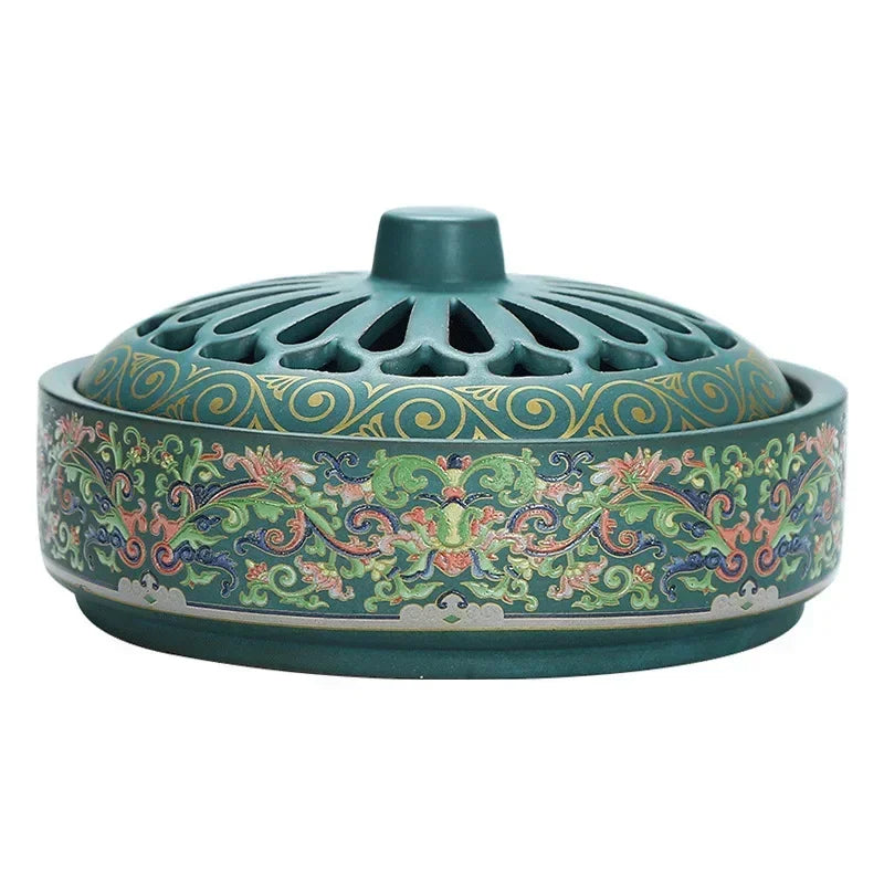 1pc Incense Coil Burner Ceramic Incense Burner Home Ornament Zen Meditation Relaxation Decoration (Without Incense)