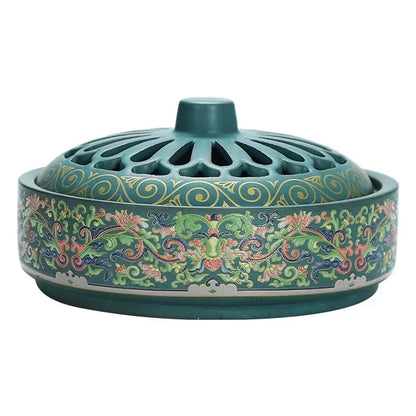 1pc Incense Coil Burner Ceramic Incense Burner Home Ornament Zen Meditation Relaxation Decoration (Without Incense)