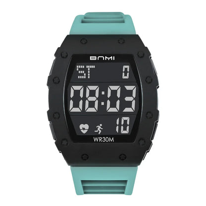 Watches For Man Fashion Sport Stopwatch Alarm Clock Silicone Strap Multifunctional Waterproof Fitness LED Electronic Watch