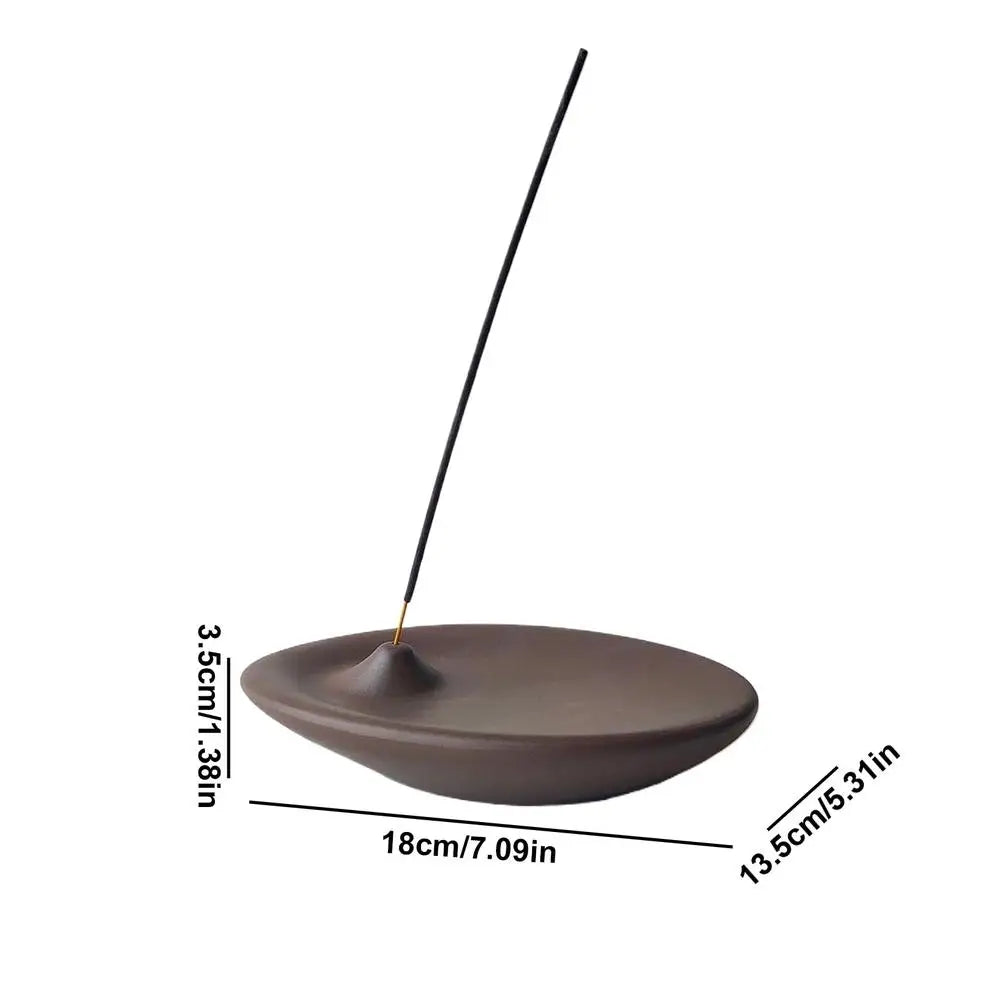 Wood Holder Incense Holder Cement Incense Burner Tray Decorative Relaxation Meditation Container Tray Yoga Home Decor Gifts