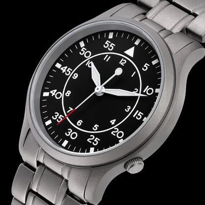 BERNY Titanium Watch For Men AR Coat Sapphire Fashion Wristwatch Luminous VH31 Ultra-thin Quartz Watch Waterproof 5ATM Watches