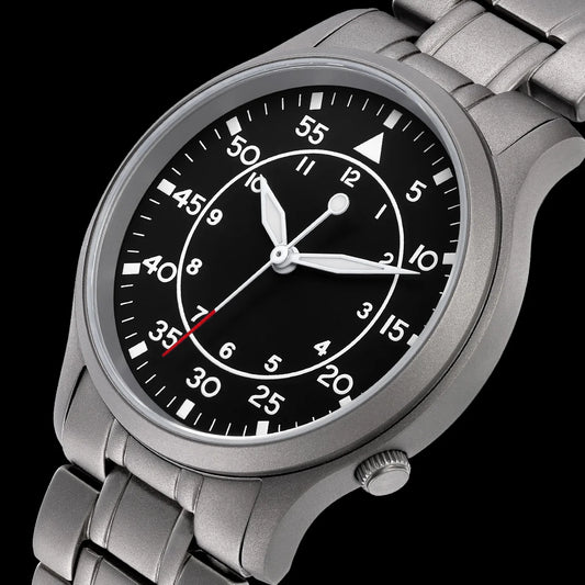 BERNY Titanium Watch For Men AR Coat Sapphire Fashion Wristwatch Luminous VH31 Ultra-thin Quartz Watch Waterproof 5ATM Watches