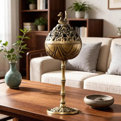 Family Desktop Retro Incense Burner Traditional Style Unique Incense Holder Home Indoor Antique Charming Incense Decoration