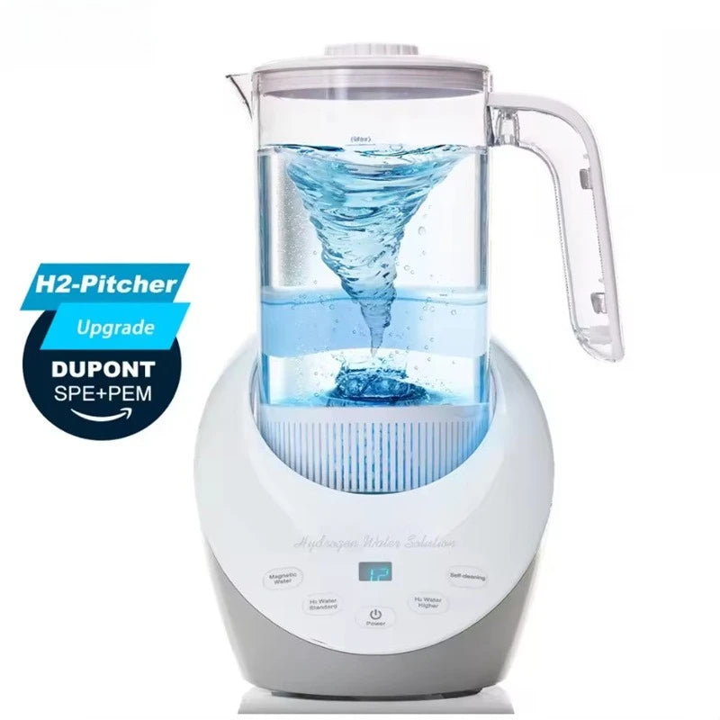 Hydrogen Water Pitcher - BPA Free Rich Hydrogen Water Generator Electrolysis Jug with SPE/PEM Technology. Hydrogen Water Machine