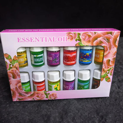 6/12 Boxes 3ml Natural Water Soluble Aromatic Pure Herbal Essential Oils Lavender Jasmine Reed Diffuser Humidifier Aromatherapy