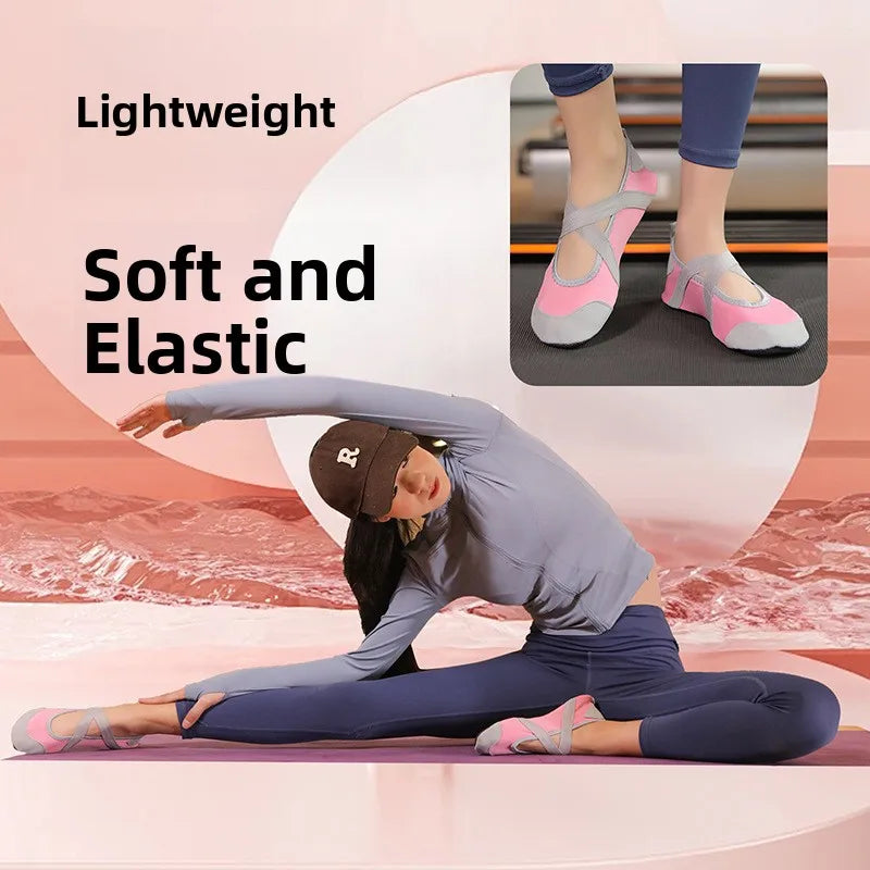 Women's Yoga Pilates Training Shoes Indoor Anti-Slip Home Beach Soft Bottom Jump Rope Sports Shoes Ballet Slippers