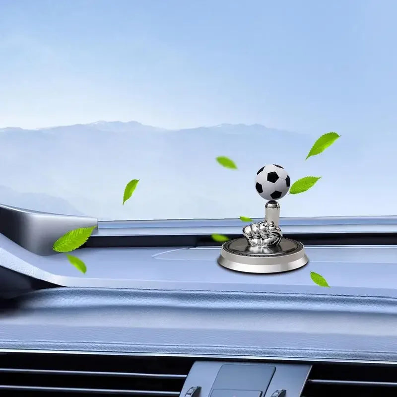Solar Car Fragrance Finger Football Car Air Freshener Automatic Rotating Floating Ball Auto Interior Home Aromatherapy Diffuser
