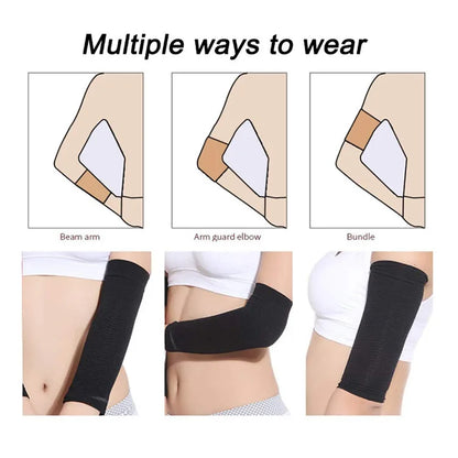 2Pcs Weight Loss Calories Off Slim Arm Shaper Massager Sleeve Slimming Wraps Arm Fat Burning Wrap Bands Arm Sleeve Elastic