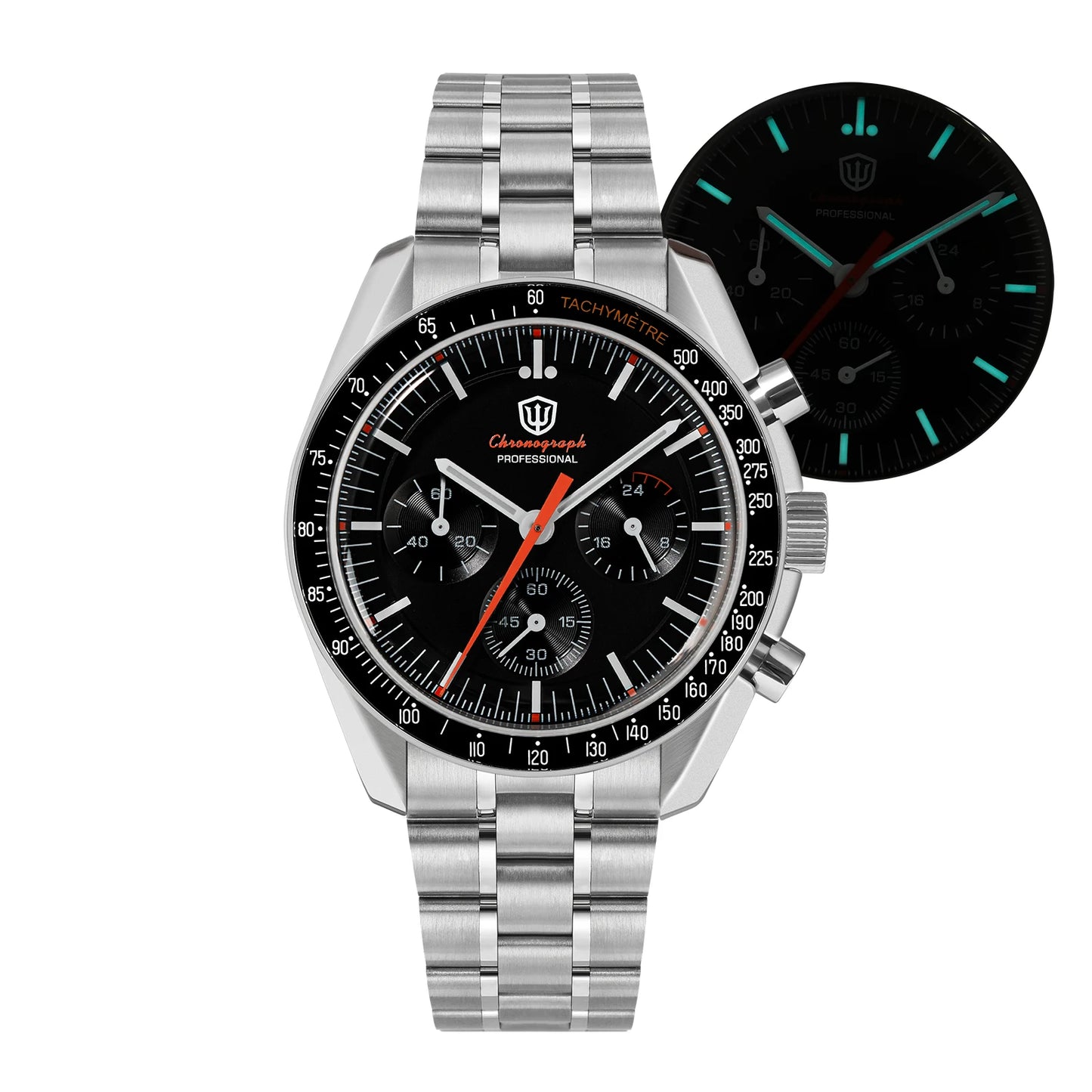 New Mechanical Quartz Watches VK63 Chronograph Sports Watches Bubble Sapphire Ar Waterproof Luminous Watches