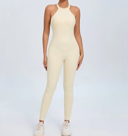Sports Jumpsuit Woman Gym Sexy Long Jumpsuits One Pieces Fitness Overalls Sportswear Mono Mujer Coffee Body Women Clothes New