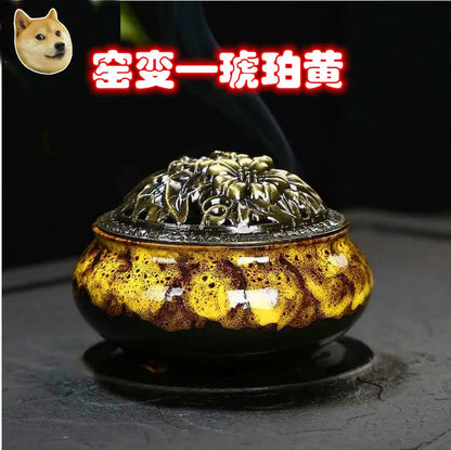 Ceramic Incense Burner Household Incense Kiln Ceramic Incense Burner Sandalwood Box Incense Diffuser Ceramic Incense Burner