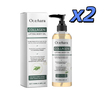 Oceaura Collagen Lifting Body Oil Firming Hydrating Anti Aging Brighten Smooth Dry Skin Reduce Fine Lines Full Body Massage Oil