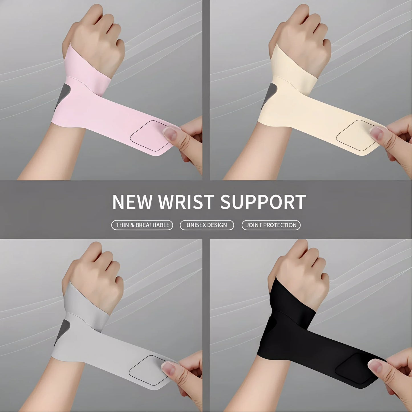 Ultra Thin Fixed Spandex Sport Wrist Guard Brace for Wrist Sprain Tendonitis with Fastener Tape Fitness And Sports Wrap Joint Su