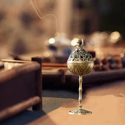 Family Desktop Retro Incense Burner Traditional Style Unique Incense Holder Home Indoor Antique Charming Incense Decoration