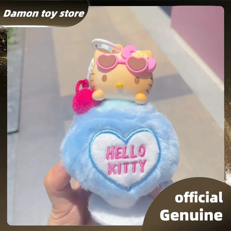 New Genuine Hello Kitty Summer Tan Skin Series Aromatherapy Pendant Blind Box Kawaii Hello Kitty Bag Pendant Mystery Box As Gift