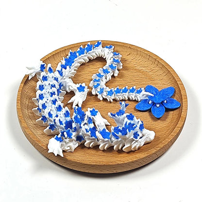 3D Printed Crystal Dragon Articulated Dragon Fidget Toy Cherry Blossom Dragon Home Office Decor Birthday Gift For Boys 2025new