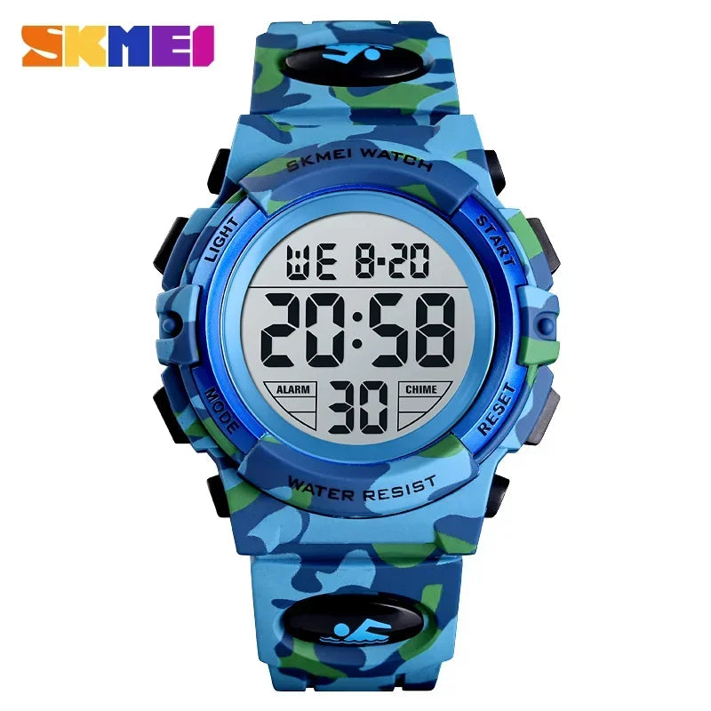 SKMEI 1548 Sport Children Shockproof Watch Waterproof Camouflage Colorful Light Boy Kids Girl Wristwatches 1266 relogio infantil