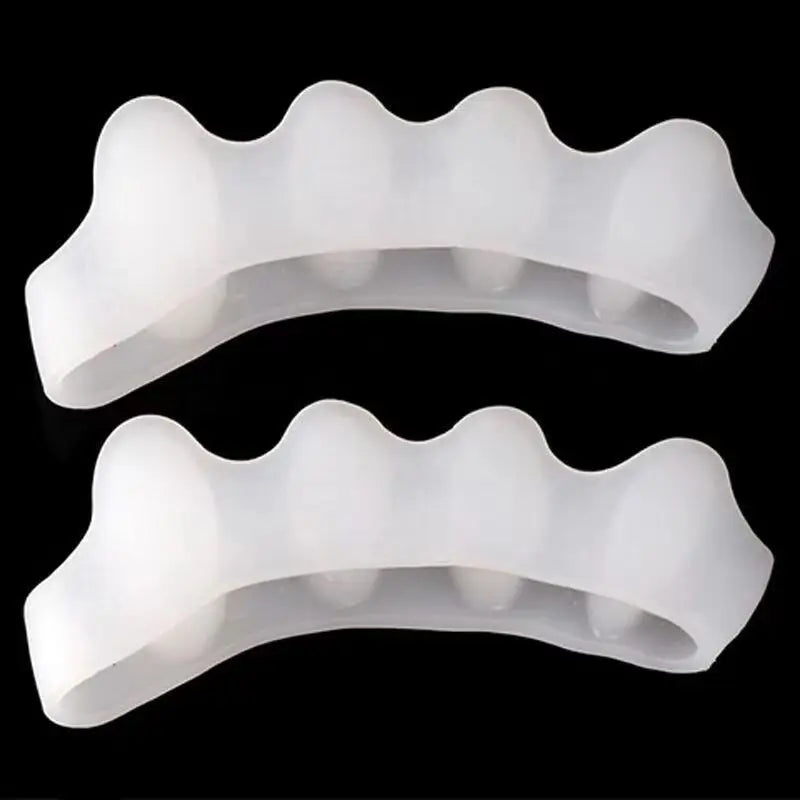 1Pair Silicone Toe Separator Hallux Valgus Corrector Bunion Orthotics Protector Pain Relief Forefoot Pad Sock Foot Care Pedicure