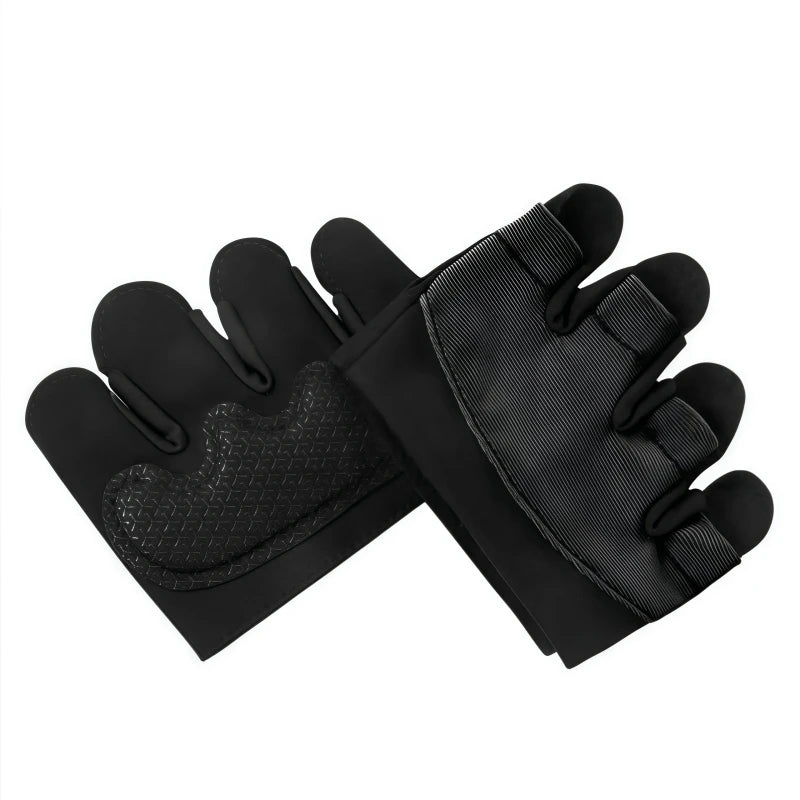 Sports Half Finger Gloves Men Women Non-slip Training Glove Gym Anti-cocoon Barbell Four Finger Glove for Cycling Yoga Jump Rope