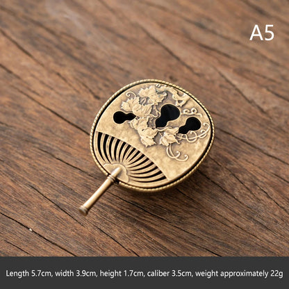 Brass Incense Burner,Metal Aromatherapy Holder,Unscented,Ideal For Yoga Meditation,Bedroom Ambiance,Home Decor