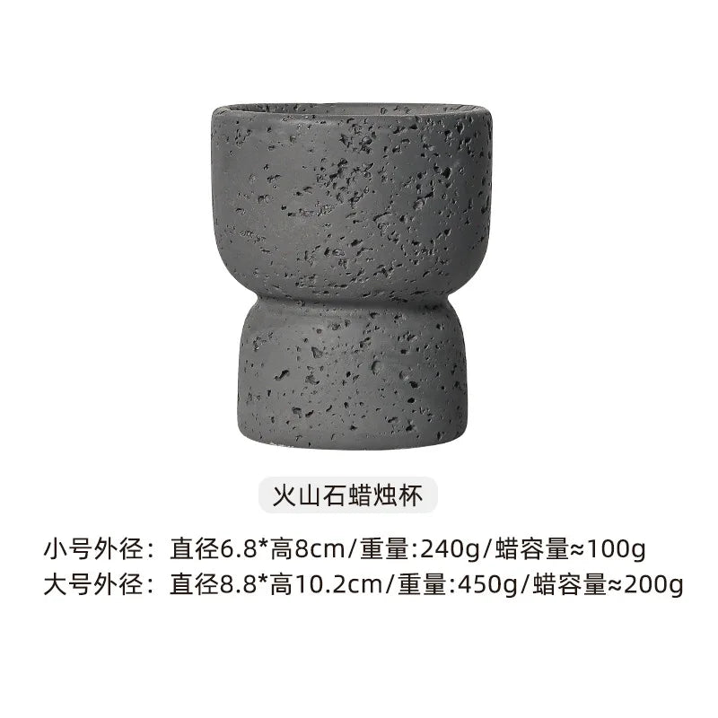 Simple Cement Home Aromatherapy Candle Empty Cup Diy High-value Crafts Indoor Candlestick Modern Home Decoration Ornaments
