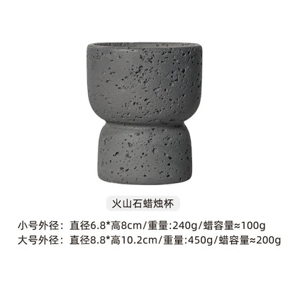 Simple Cement Home Aromatherapy Candle Empty Cup Diy High-value Crafts Indoor Candlestick Modern Home Decoration Ornaments
