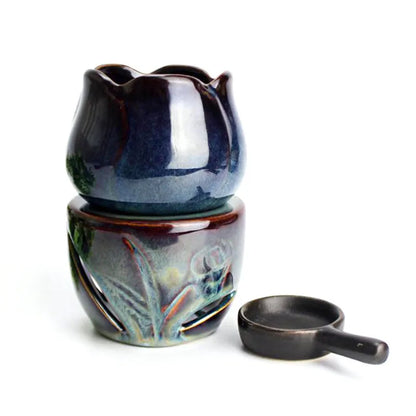 Large Capacity Splited Aroma Burner Candle Aromatherapy Lamp Essential Oil Burner Exquisite Gift Living Room Home Decor