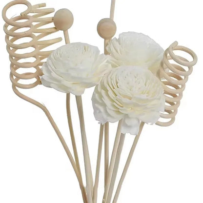 9PCS Artificial Flower Rattan Reed Fragrance Aroma Diffuser Refill Stick DIY Floral