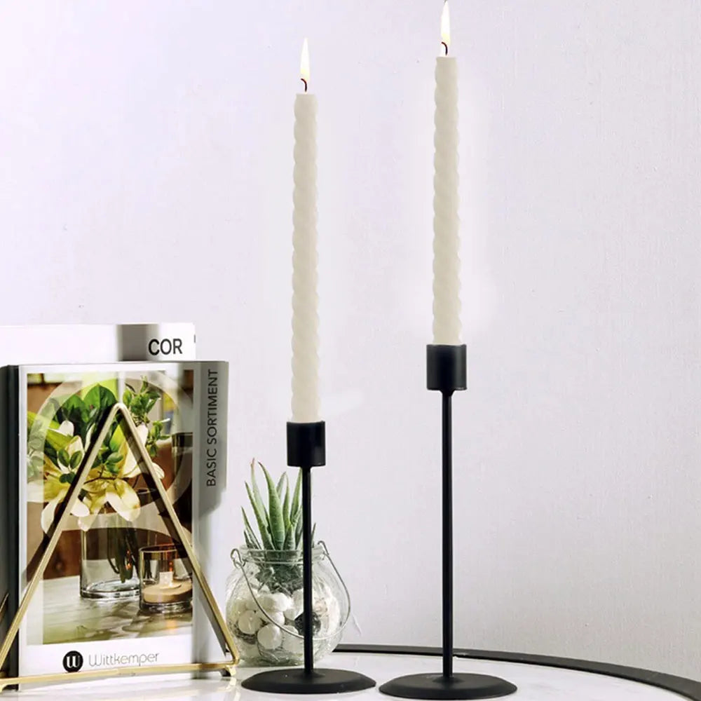 Taper Acrylic Candle Mold for Aromatherapy Spiral Candle Stick Holder Wedding Church Candlestick DIY Handicrafts Lover Supplies