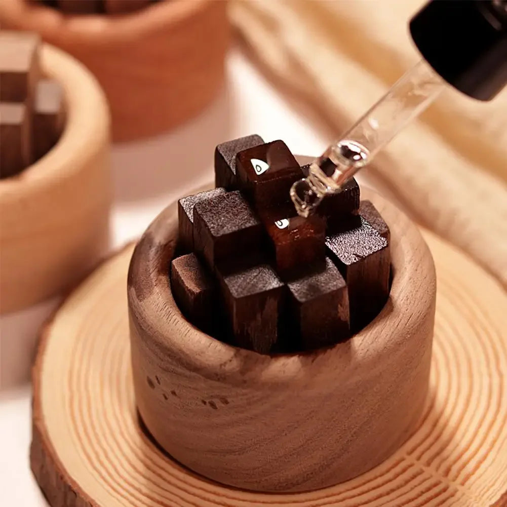 Essential Oil Diffuser With Diffuser Rods Smokeless Fragrance Wooden Fireless Aromatherapy For Home Decor Office Car Craft