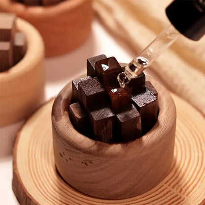 Essential Oil Diffuser With Diffuser Rods Smokeless Fragrance Wooden Fireless Aromatherapy For Home Decor Office Car Craft
