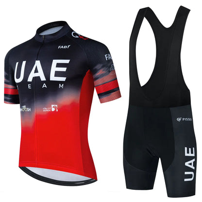 2024 Uae Team Summer Ropa Ciclismo Cycling Jersey Sets Men's Mountain Bike Triathlon Quick-drying Breathable Bicycle Clothing