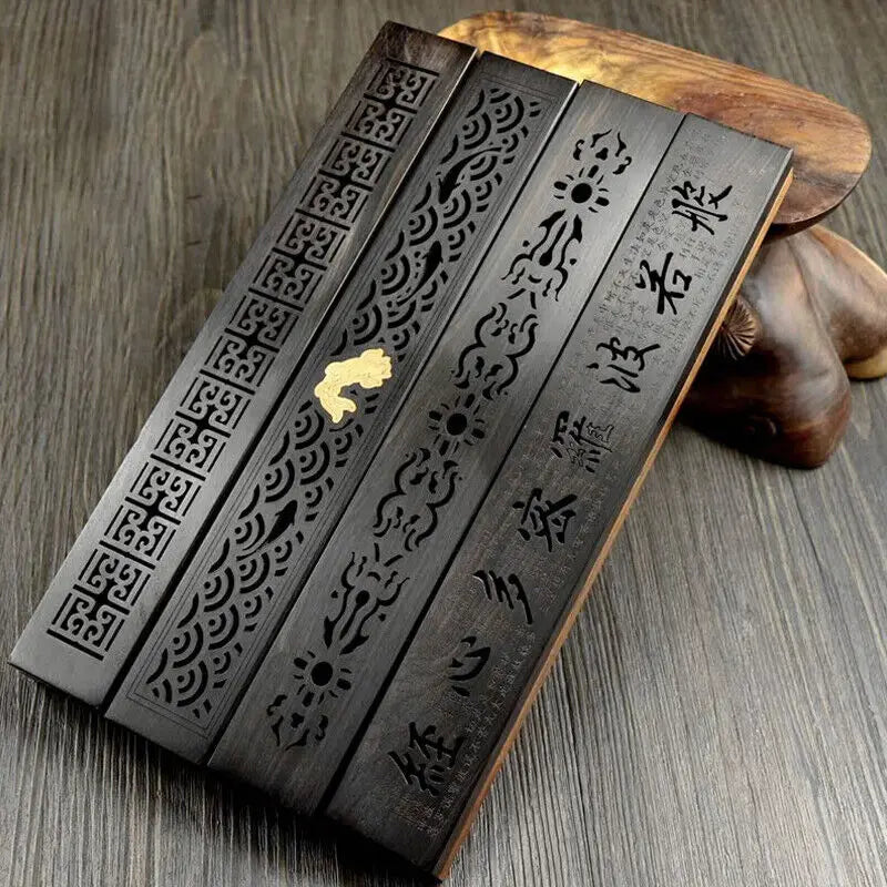 New Wood Aromatherapy Incense Stick Holder Hollow Incense Burner Censer Box Line Incense Burner Handmade Decoration Craft Gifts